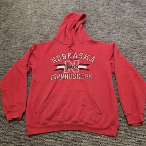 NCAA Nebraska‎ Huskers Womens Medium Red Hoodie Cornhuskers